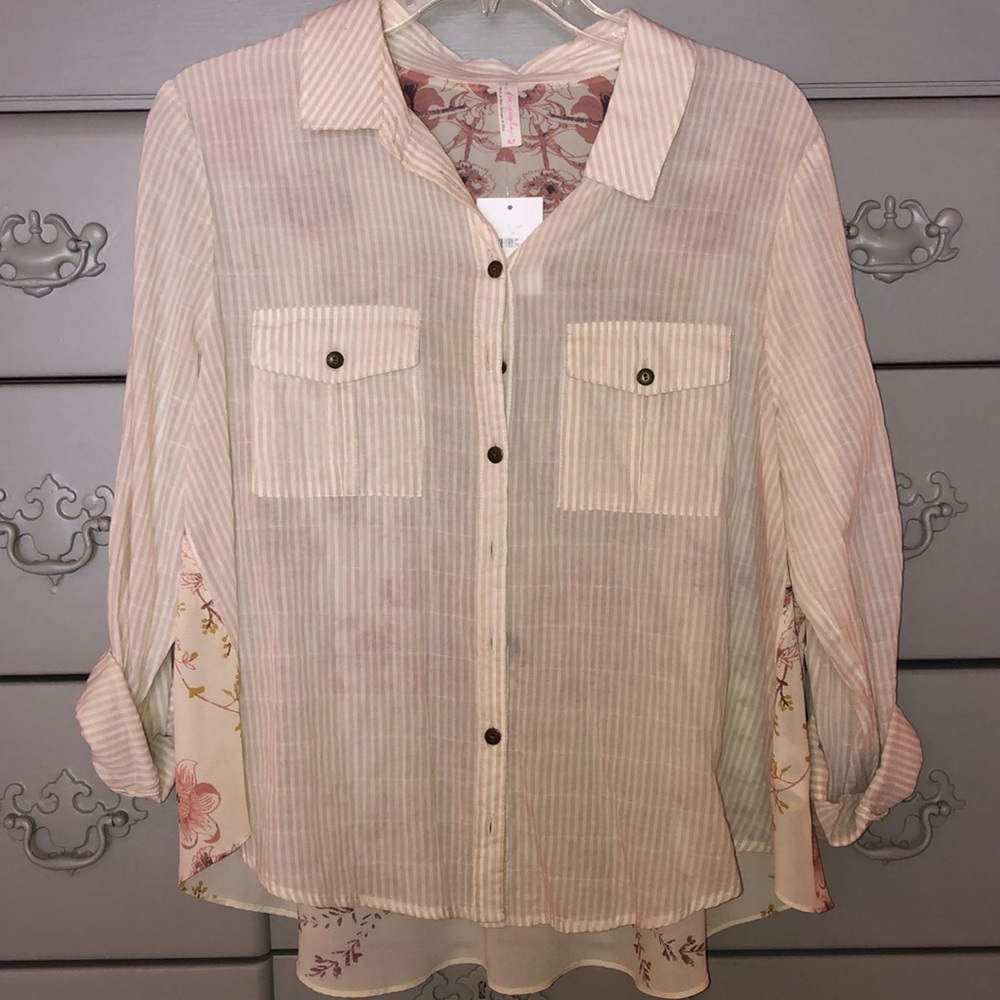 NEW Free People Button Up Blouse